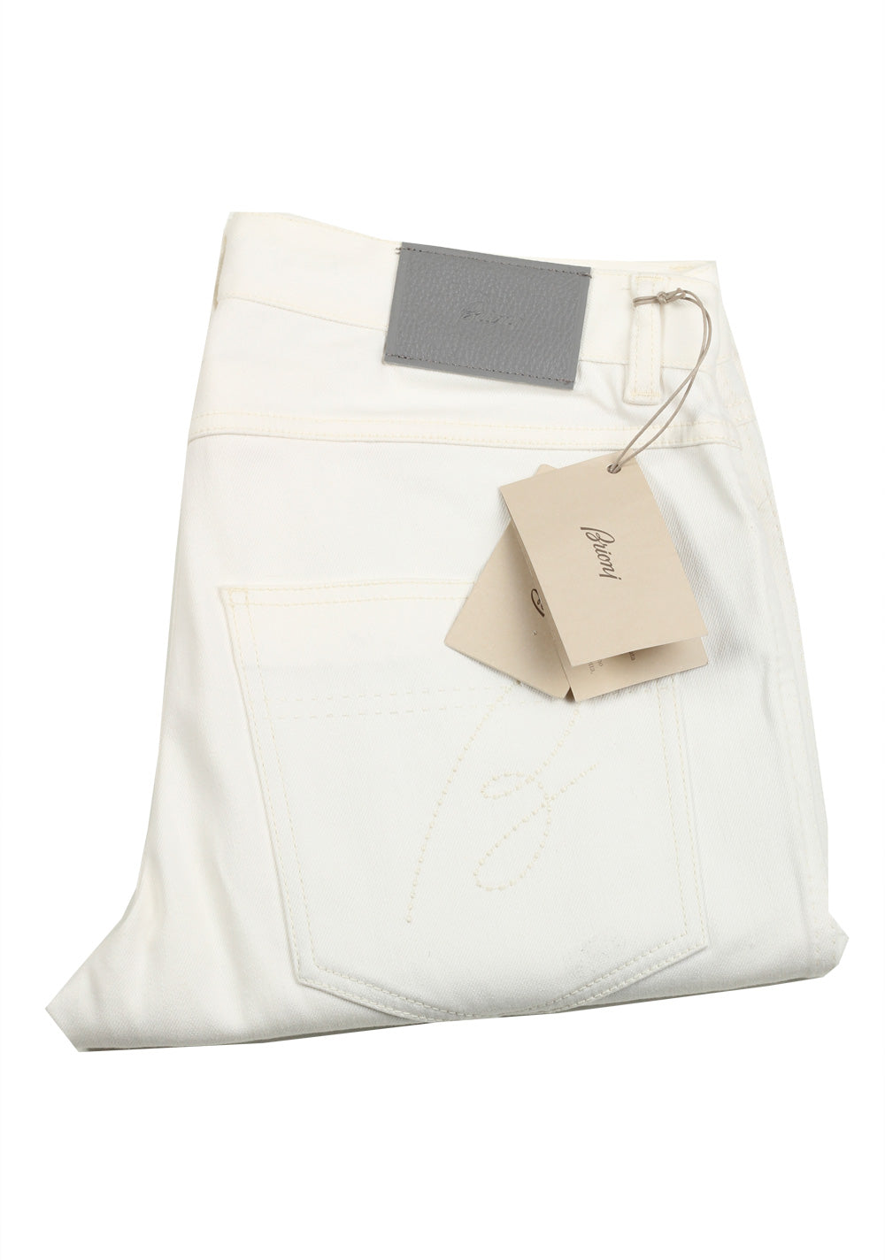 Brioni White Jeans SPL70L Trousers Size 51 / 35 U.S.