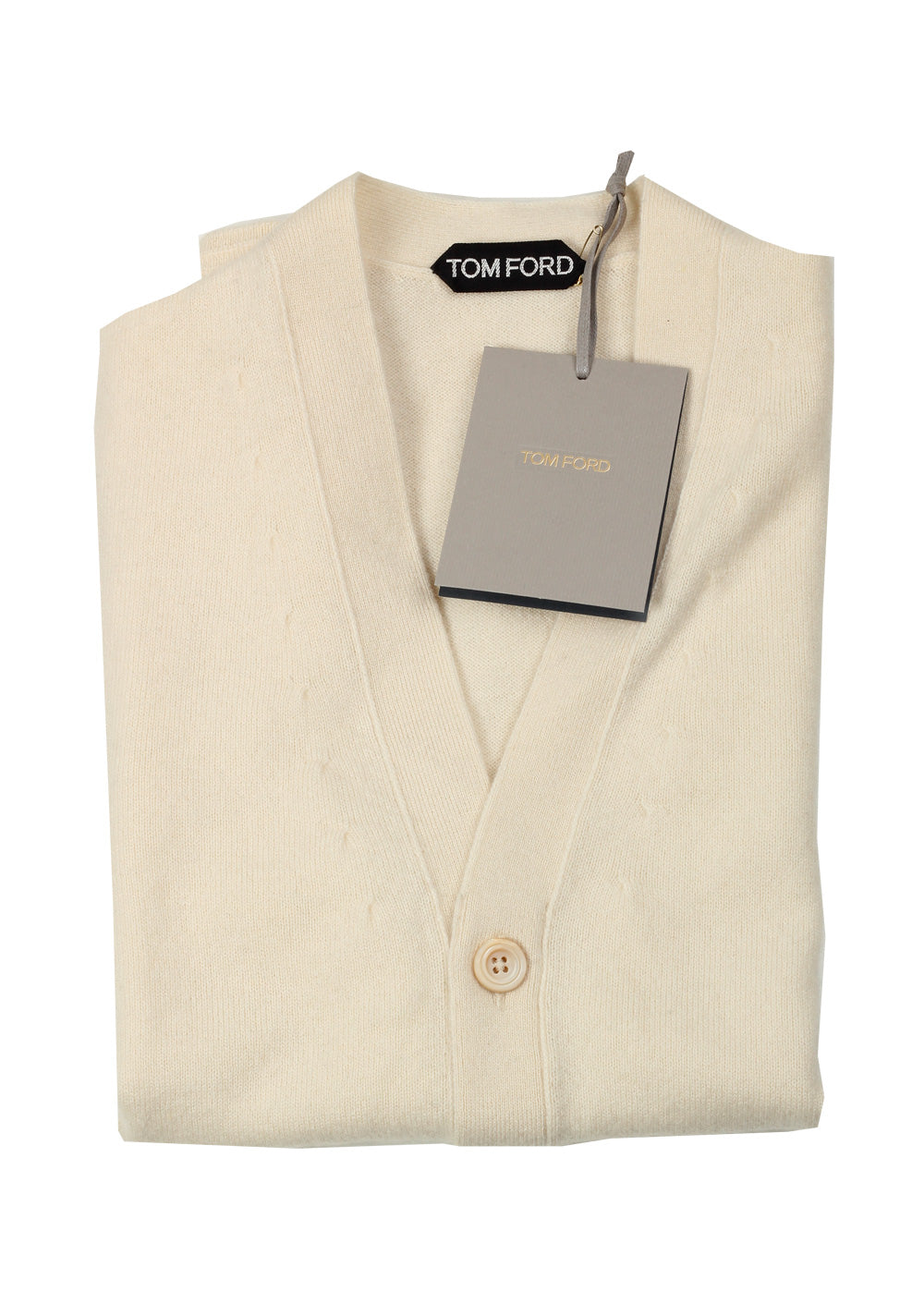 TOM FORD Beige Button Vest Size 48 / 38R U.S. In Cashmere