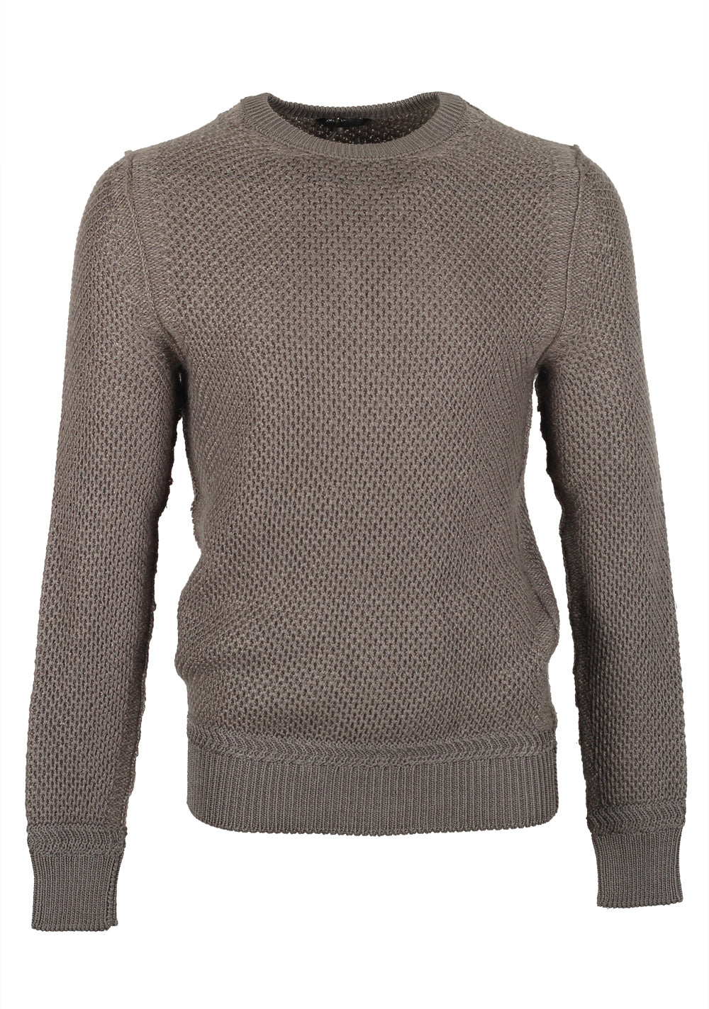 TOM FORD Brown Crew Neck Sweater Size 48 / 38R U.S. In Silk