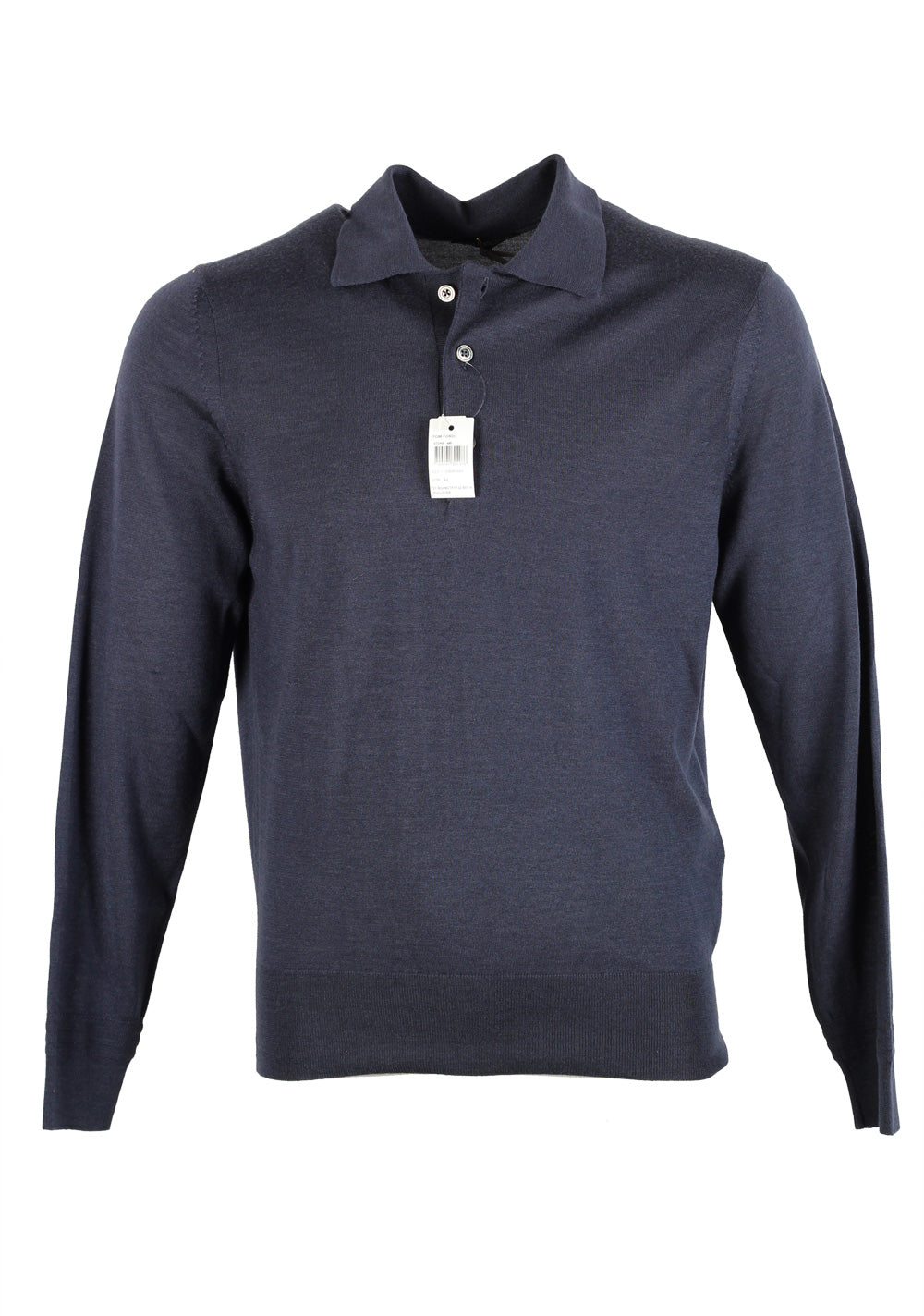 TOM FORD Blue Long Sleeve Polo Sweater Size 48 / 38R U.S. In Cashmere Silk