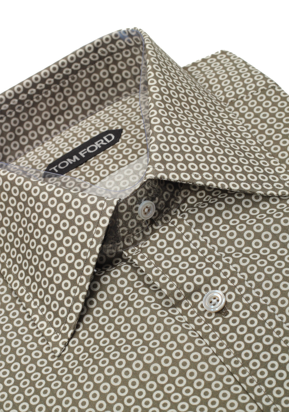 TOM FORD Patterned Green Shirt Size 40 / 15,75 U.S.