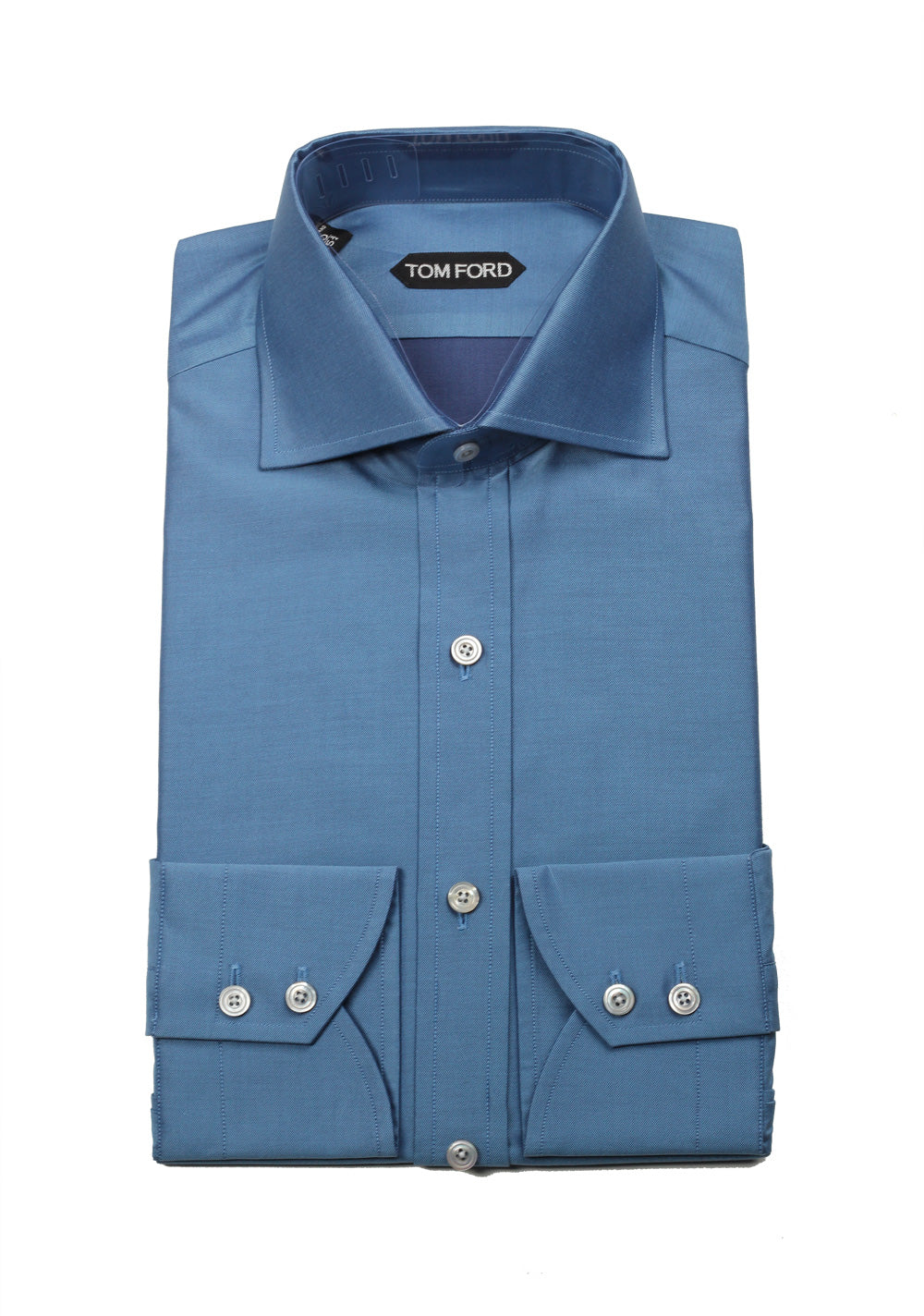 TOM FORD Solid Blue Dress Shirt Size 40 / 15,75 U.S.