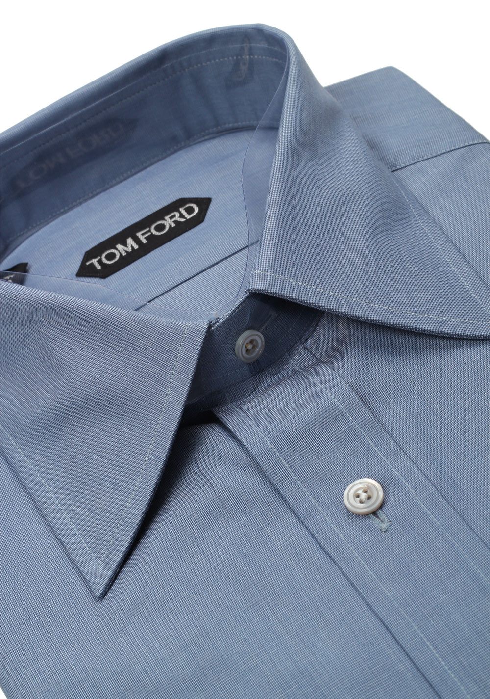 TOM FORD Solid Blue Dress Shirt Size 40 / 15,75 U.S.