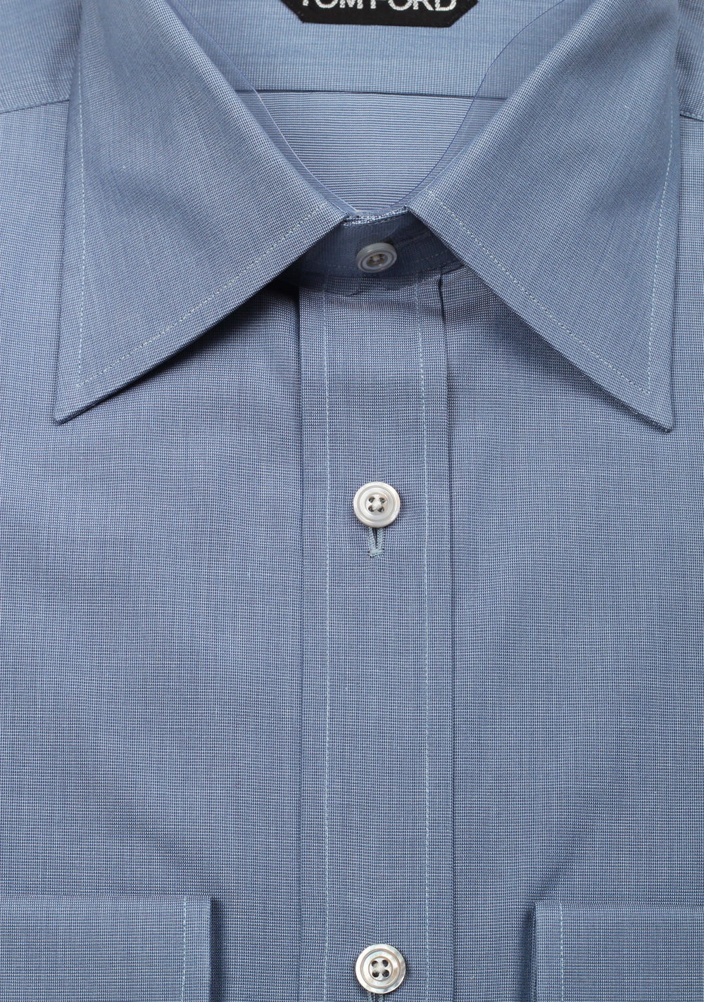 TOM FORD Solid Blue Dress Shirt Size 40 / 15,75 U.S.