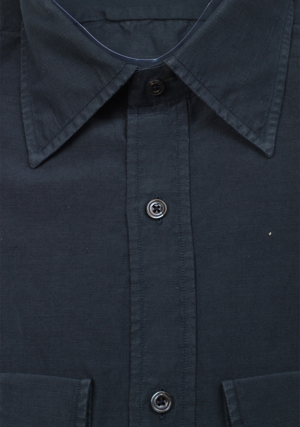 TOM FORD Solid Navy Dress Shirt Size 40 / 15,75 U.S.