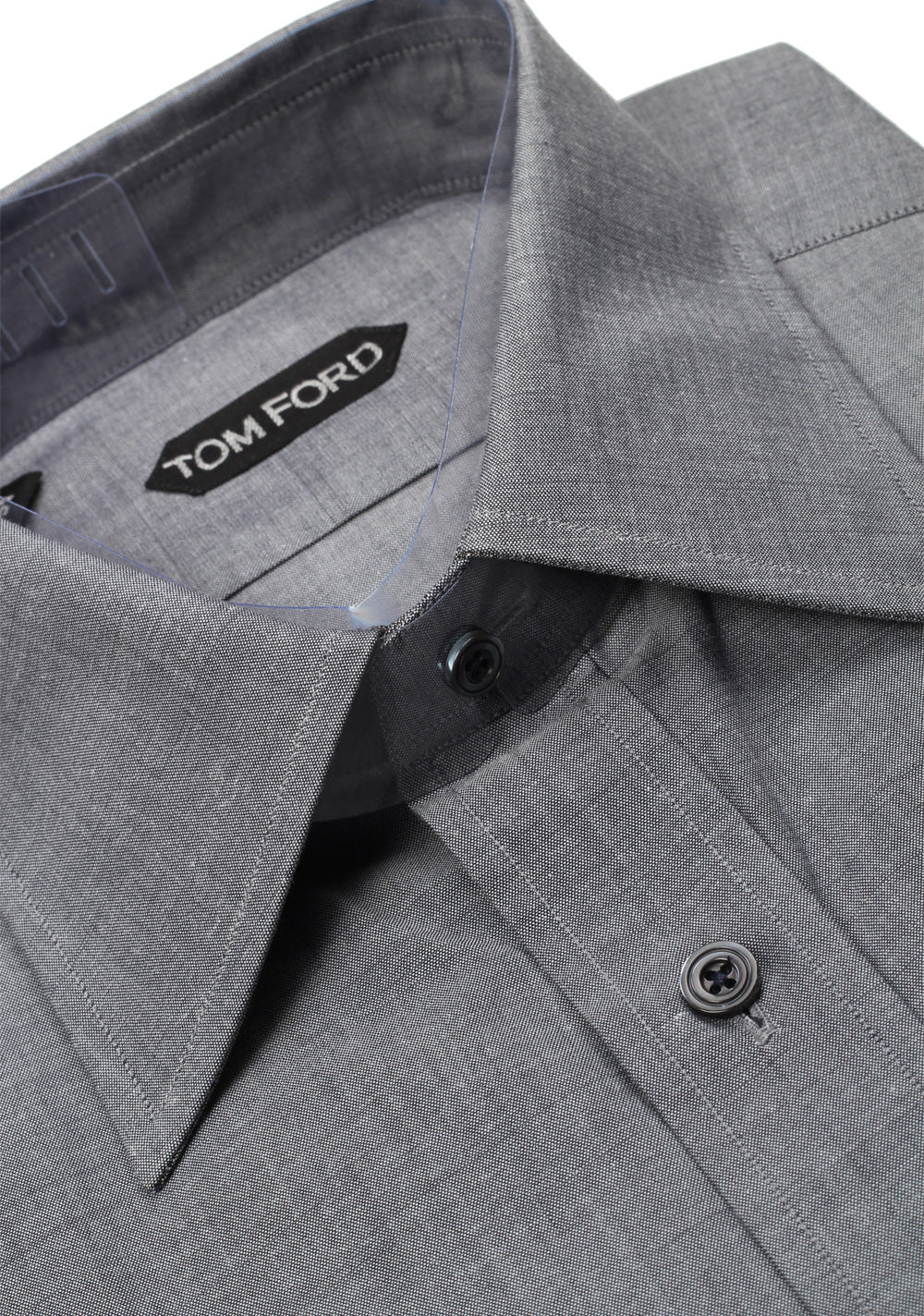 TOM FORD Solid Gray Dress Shirt Size 40 / 15,75 U.S.