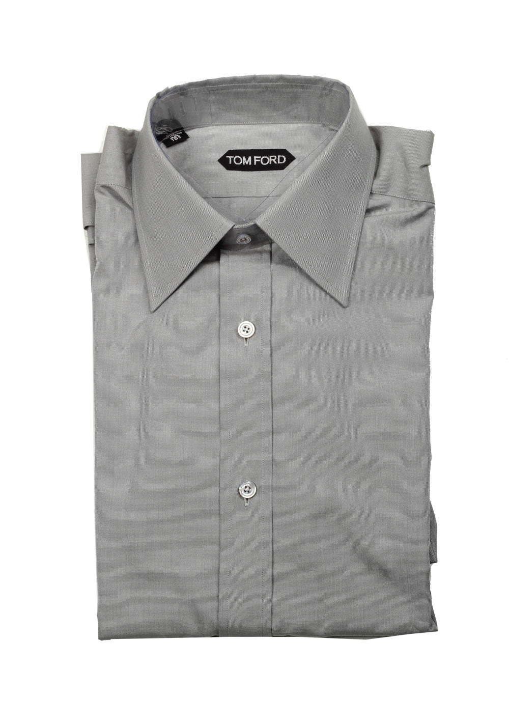 TOM FORD Solid Gray Dress Shirt Size 40 / 15,75 U.S.