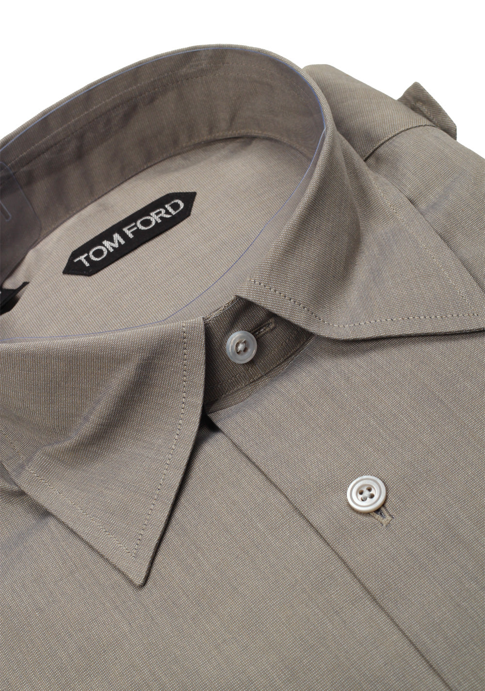 TOM FORD Solid Brown Casual Shirt Size 40 / 15,75 U.S.