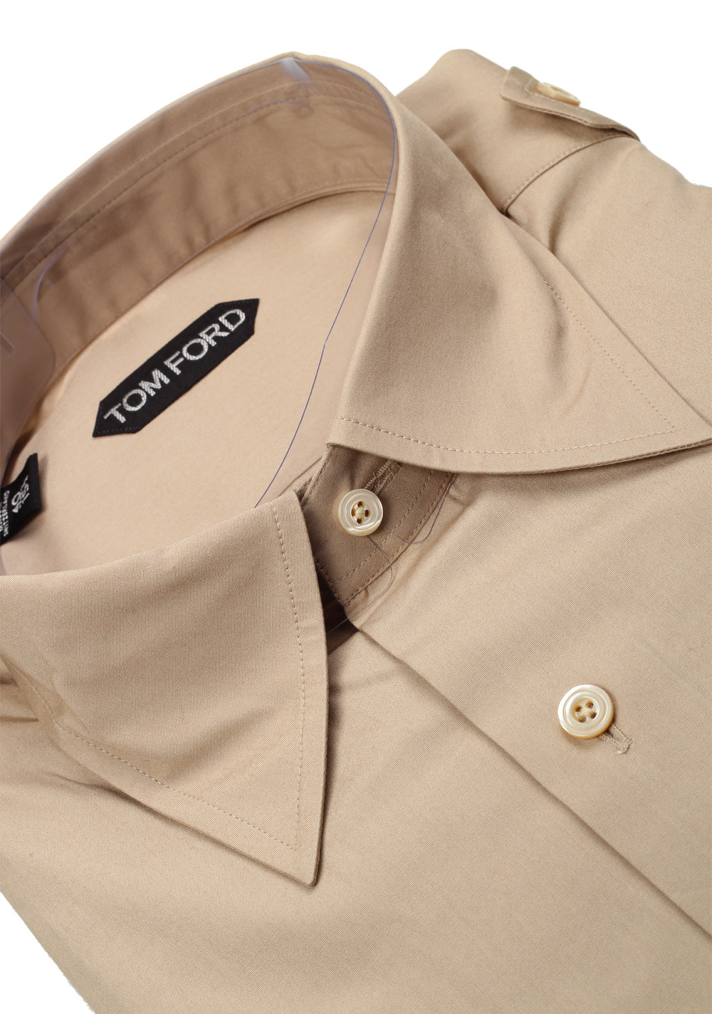 TOM FORD Solid Brown Casual Shirt Size 40 / 15,75 U.S.