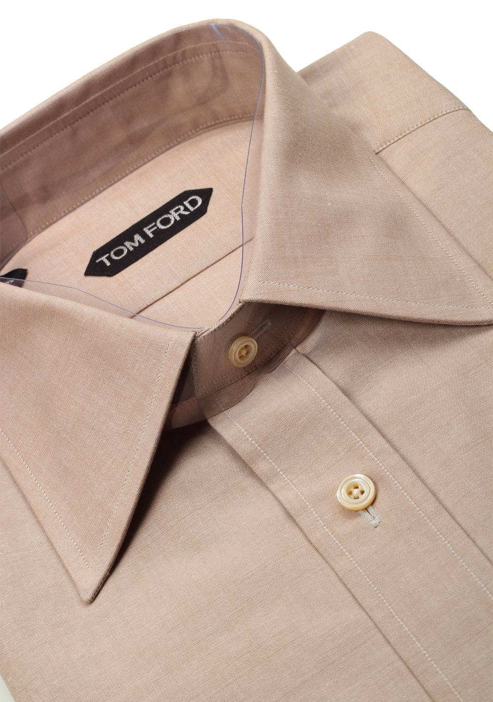 TOM FORD Solid Beige Dress Shirt Size 40 / 15,75 U.S.