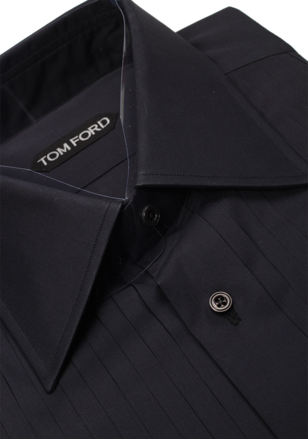 TOM FORD Solid Black Tuxedo Shirt Size 40 / 15,75 U.S.
