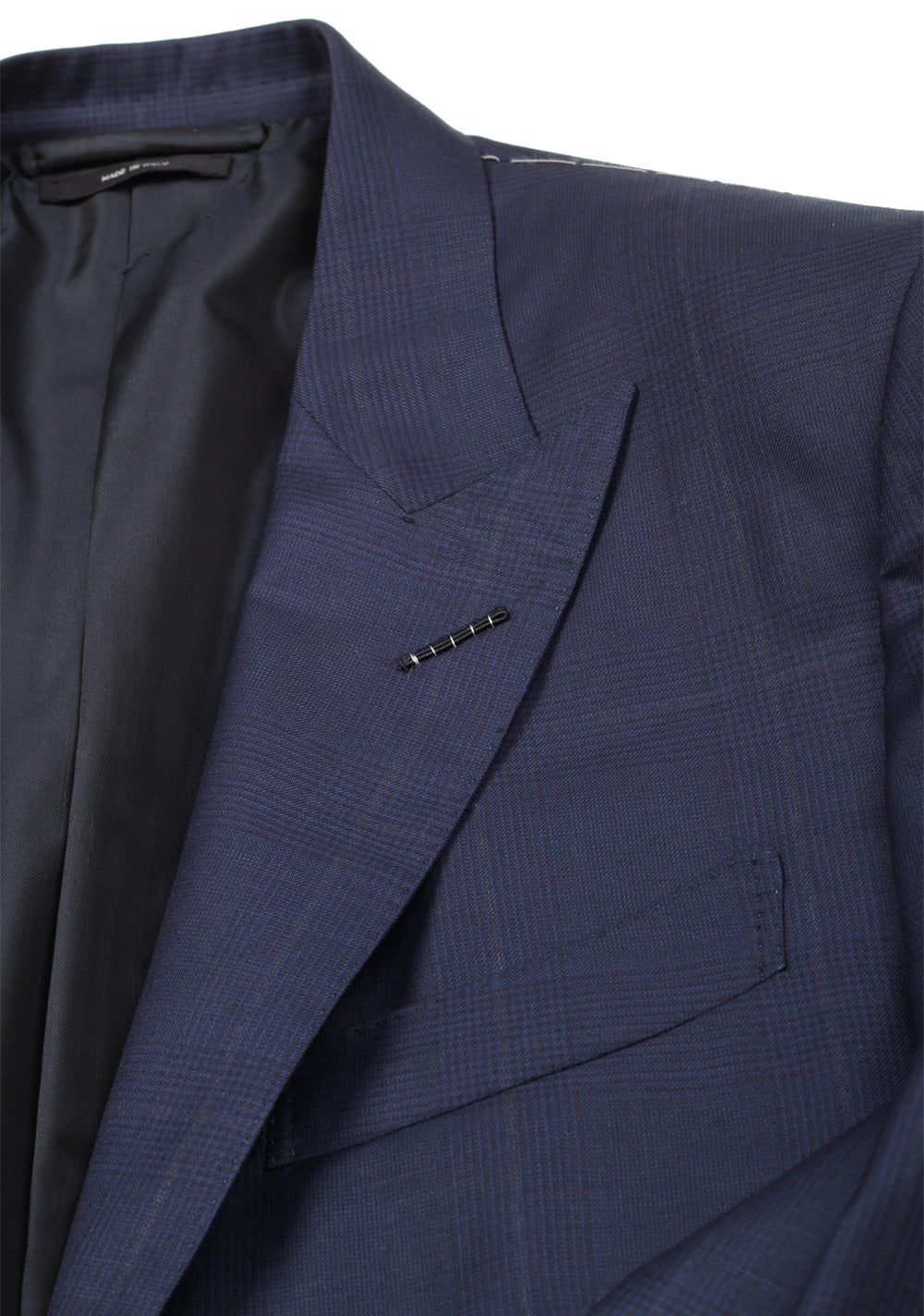 TOM FORD O'Connor Checked Blue Suit Size 48 / 38R U.S. Wool Fit Y