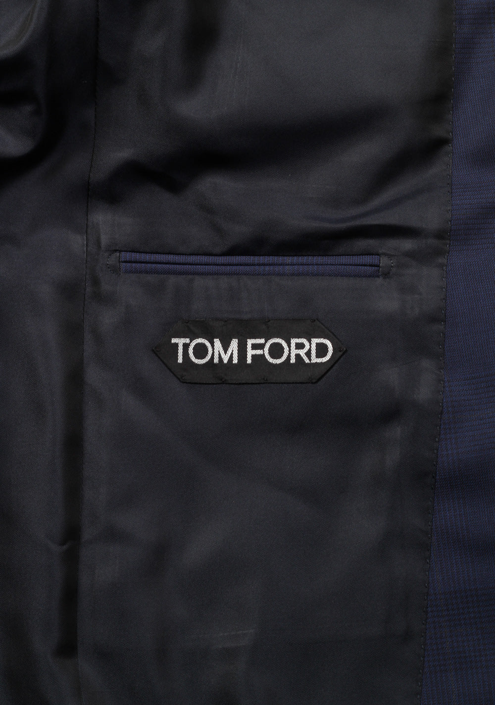 TOM FORD O'Connor Checked Blue Suit Size 48 / 38R U.S. Wool Fit Y