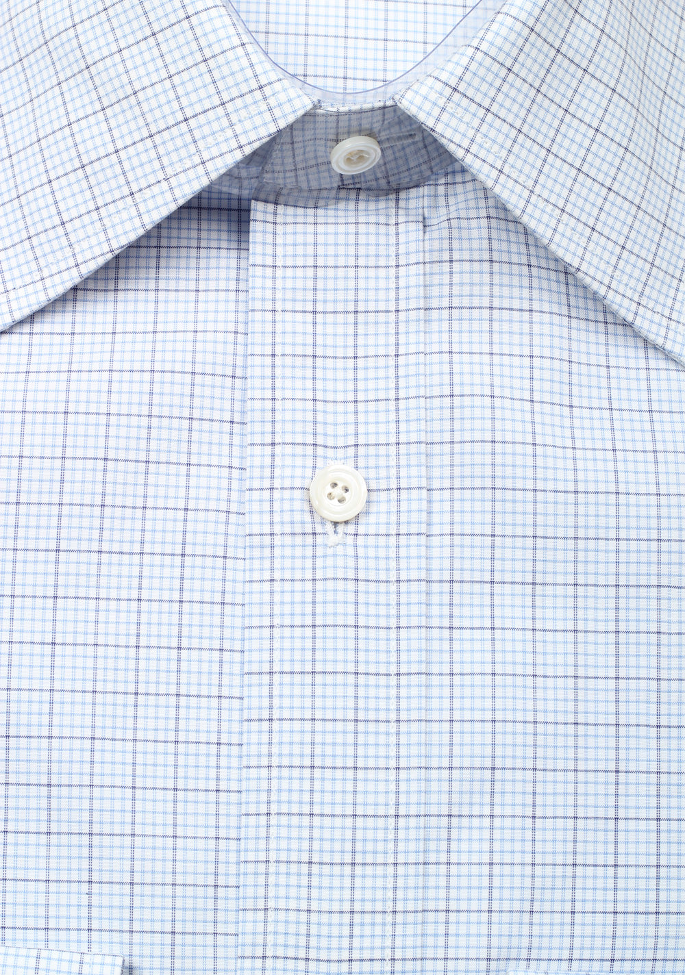 TOM FORD Checked White Blue Dress Shirt Size 40 / 15,75 U.S.