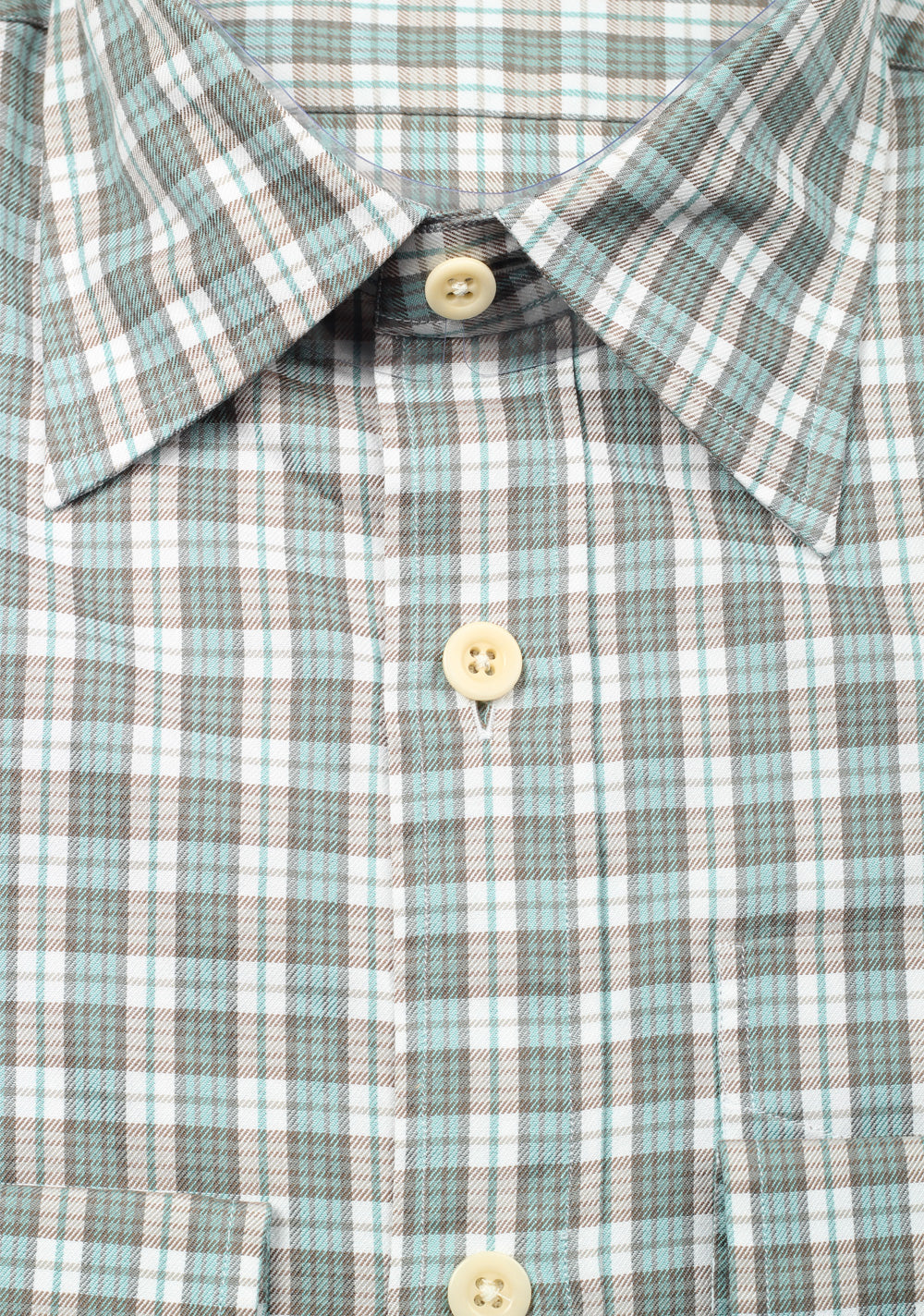 TOM FORD Checked Green Dress Shirt Size 40 / 15,75 U.S.