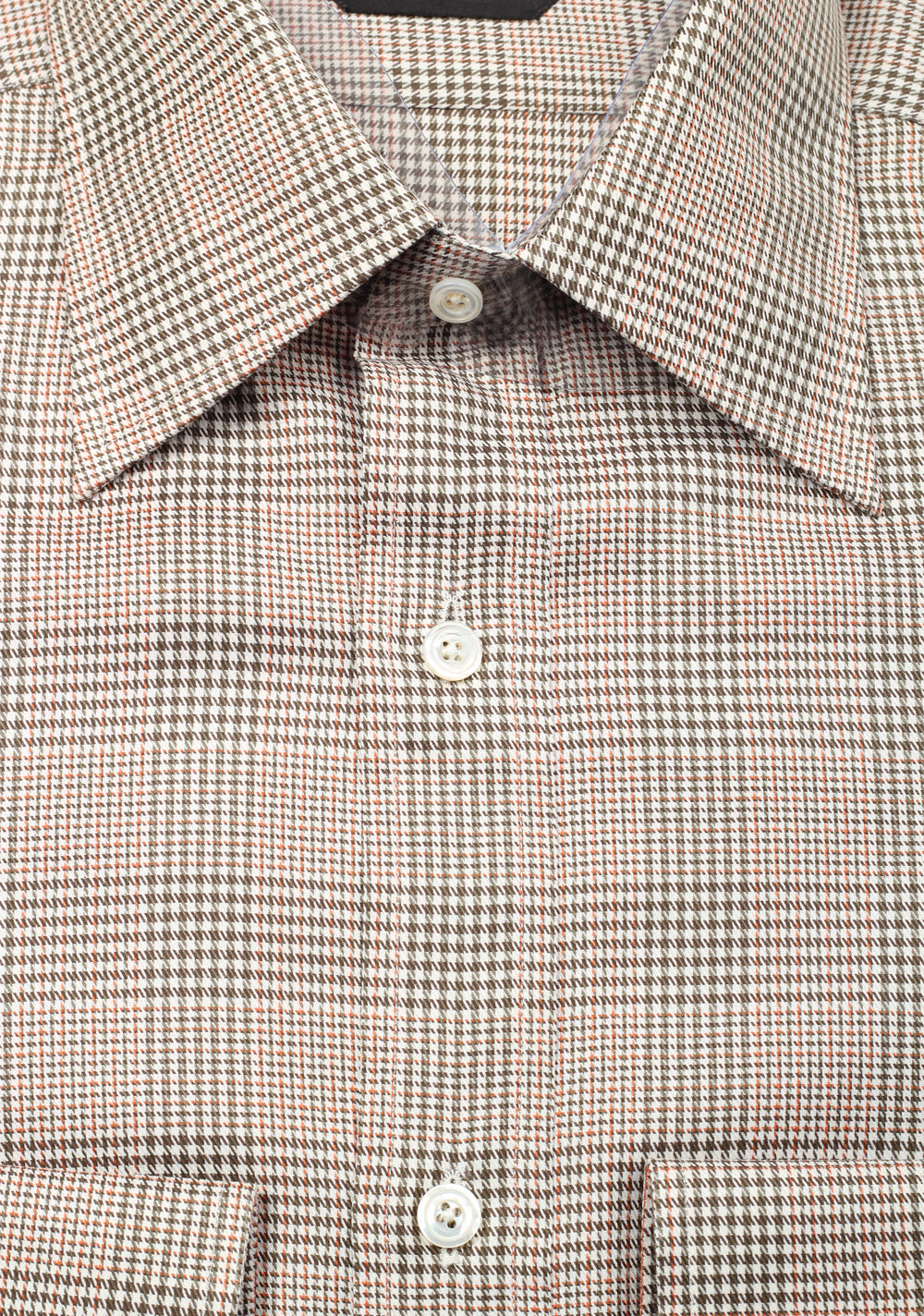TOM FORD Checked Brown Dress Shirt Size 40 / 15,75 U.S.