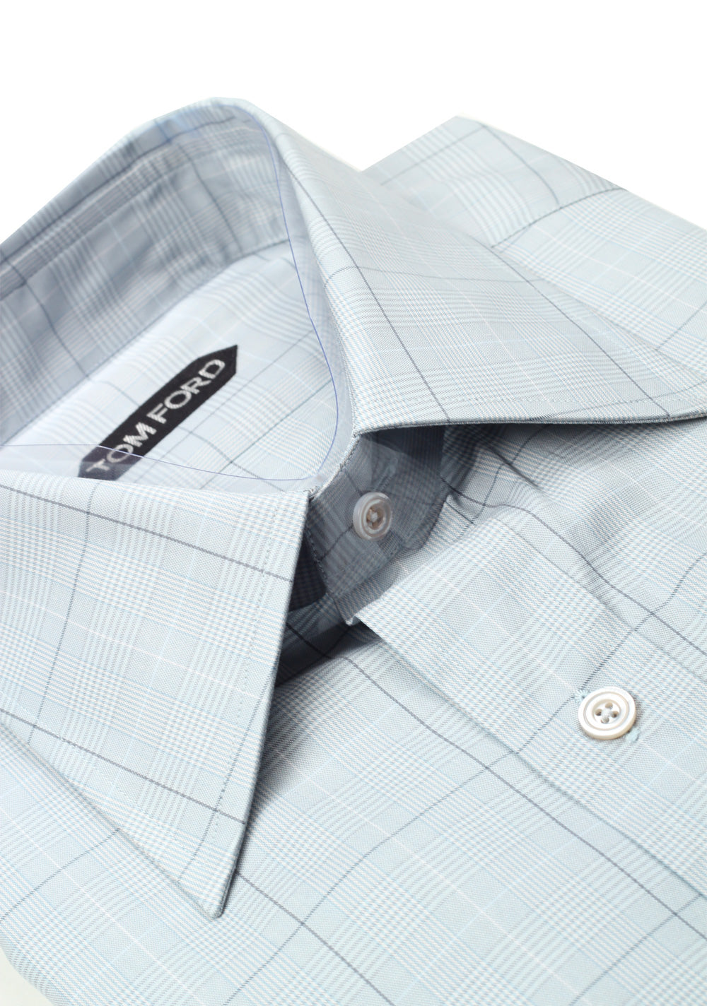 TOM FORD Checked Gray Dress Shirt Size 40 / 15,75 U.S.