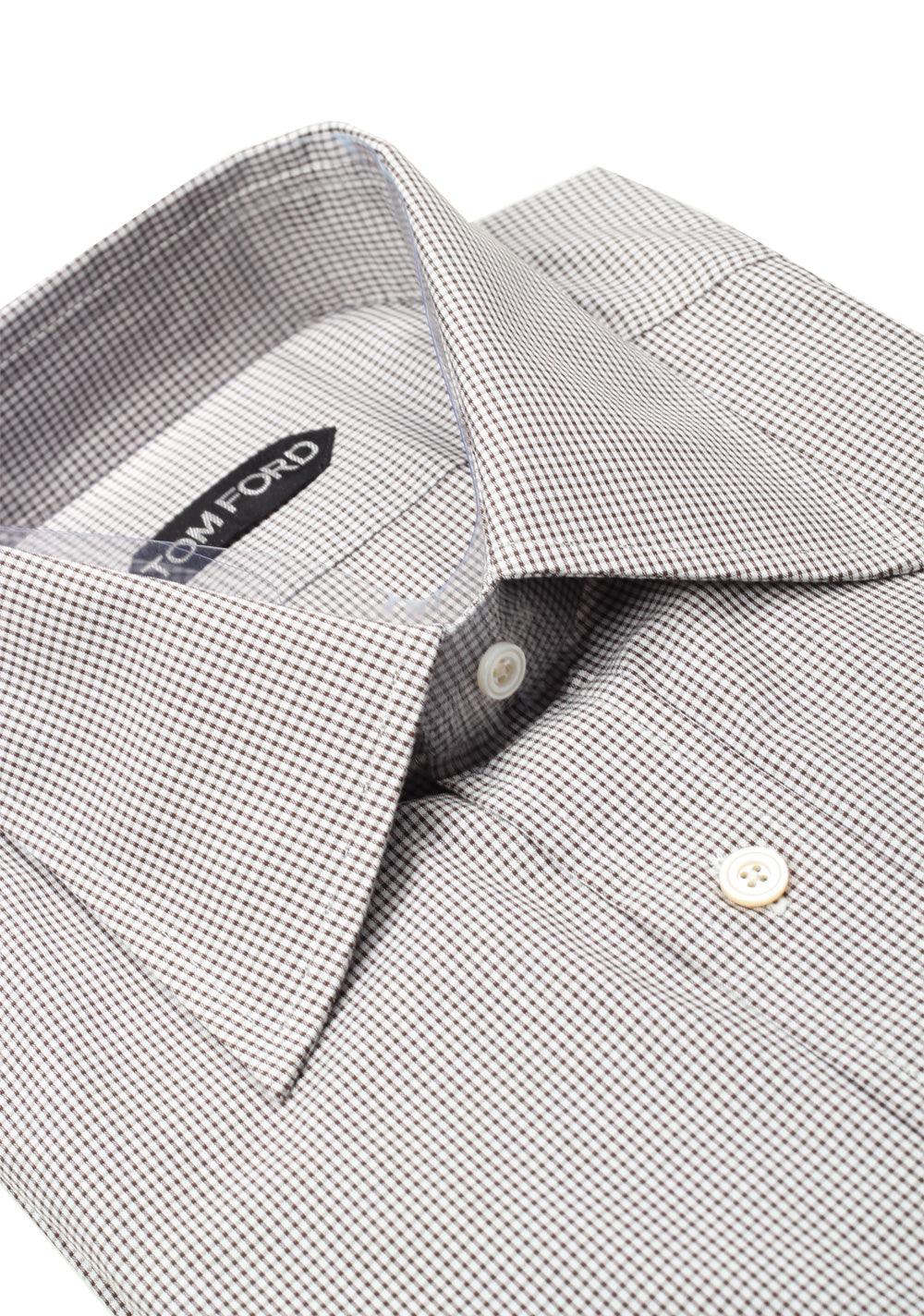 TOM FORD Checked Gray Dress Shirt Size 40 / 15,75 U.S.
