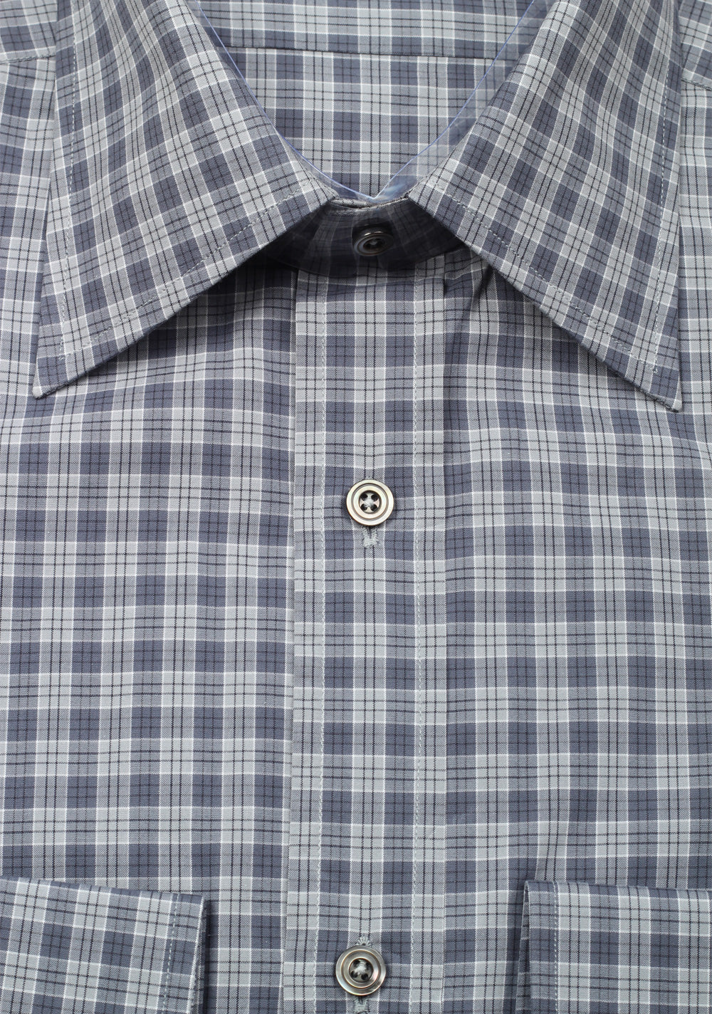 TOM FORD Checked Gray Dress Shirt Size 40 / 15,75 U.S.
