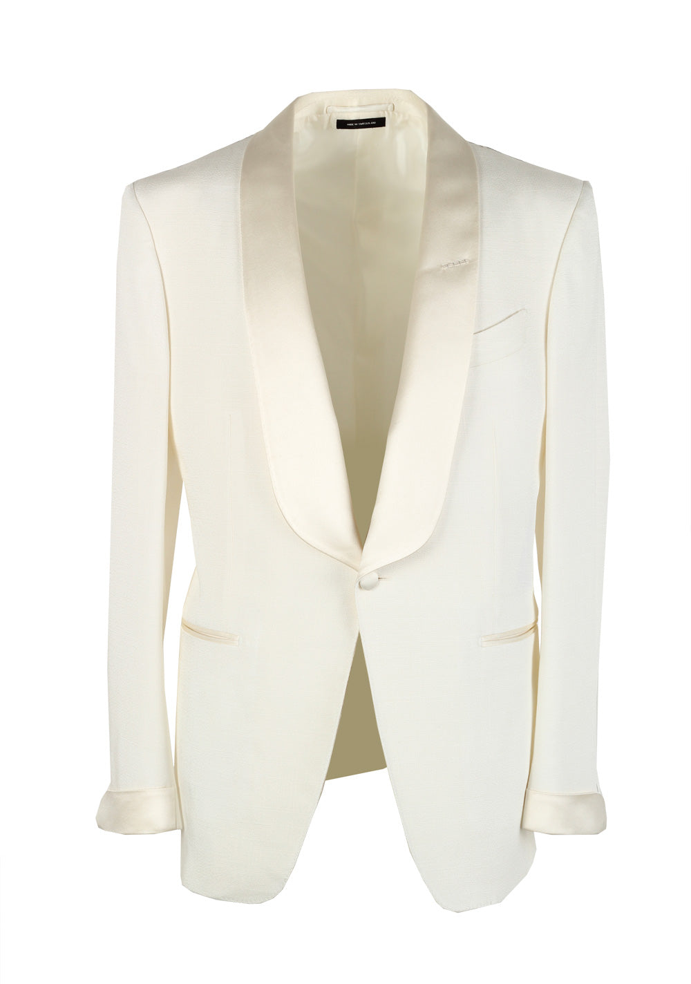 TOM FORD O'Connor Shawl Collar Ivory Sport Coat Tuxedo Dinner Jacket Size 50 / 40R U.S. Fit Y