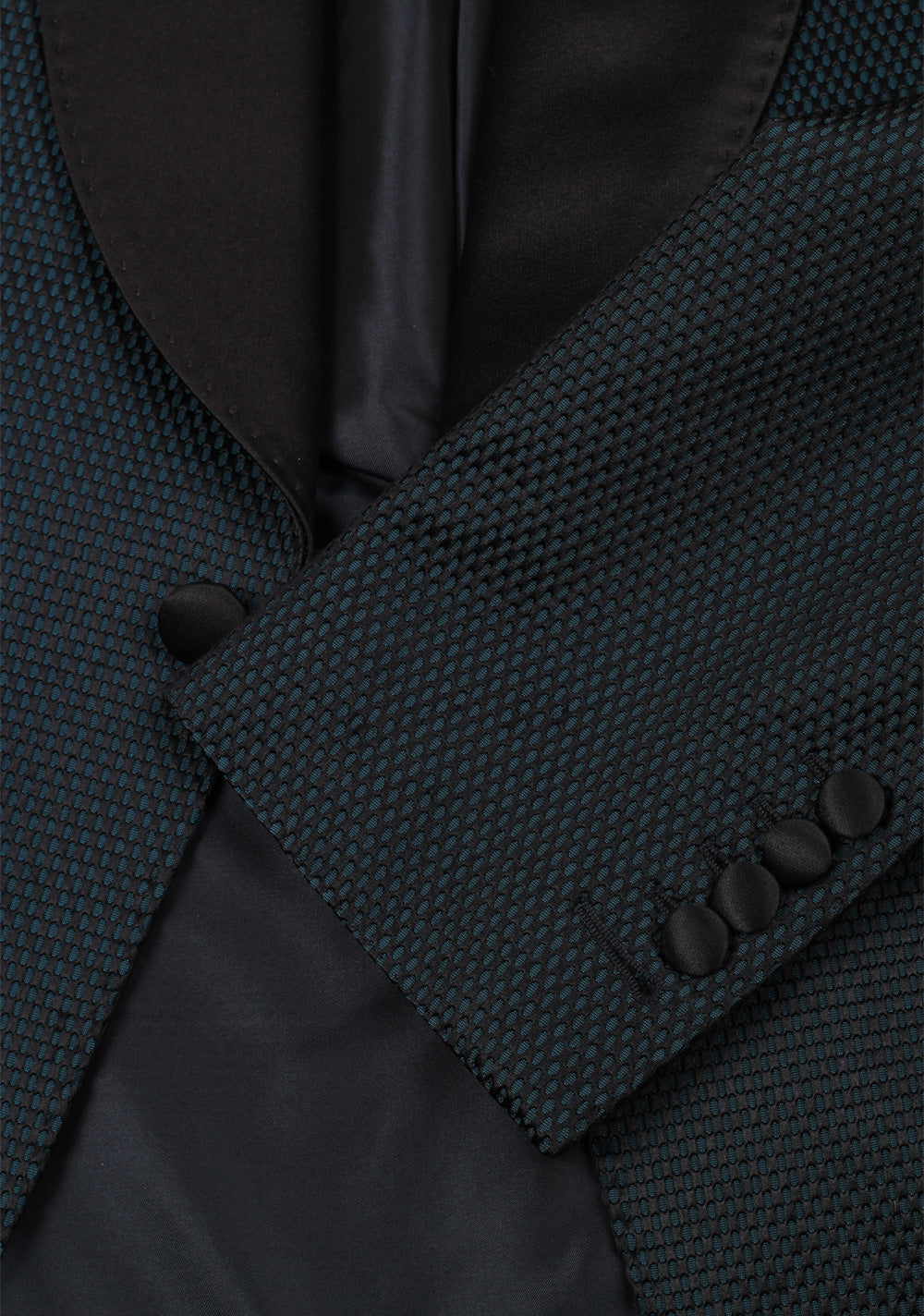 TOM FORD Shelton Green Black Sport Coat Tuxedo Dinner Jacket Size 46 / 36R U.S.