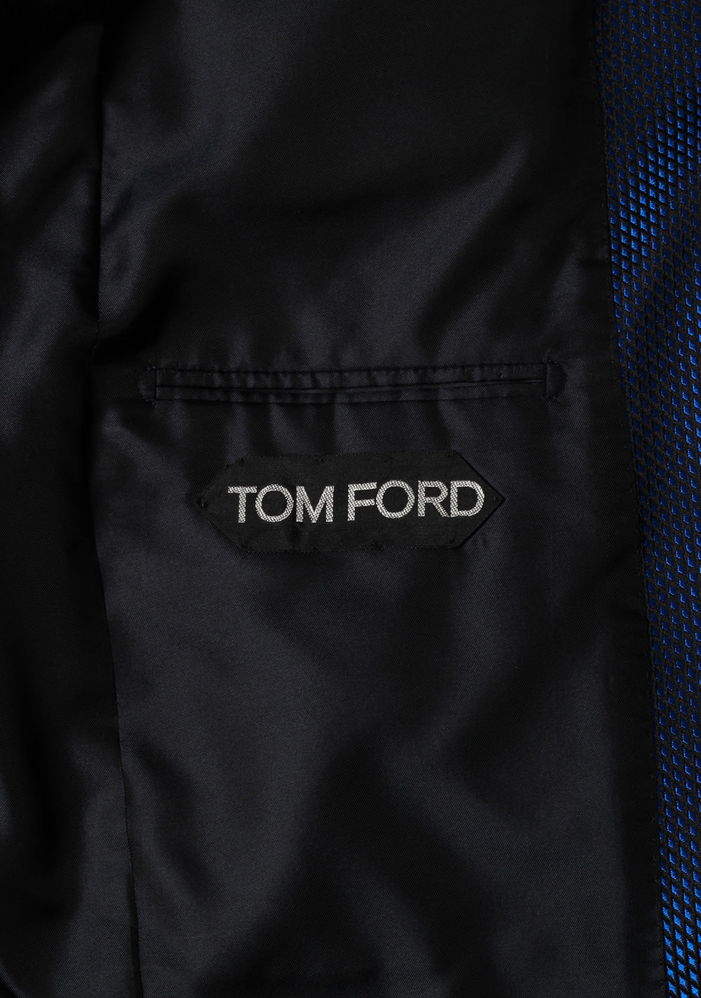 TOM FORD O'Connor Shawl Collar Blue Sport Coat Tuxedo Dinner Jacket Size 48 / 38R U.S. Fit Y