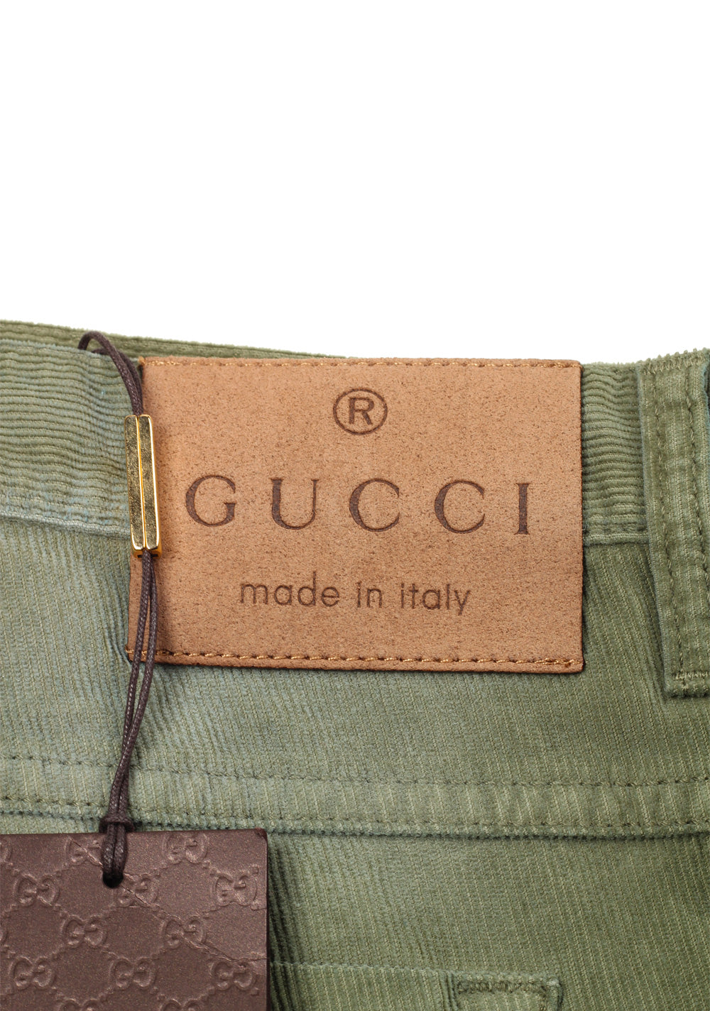 Gucci Green Corduroy Trousers Size 52 / 36 U.S. In Cotton