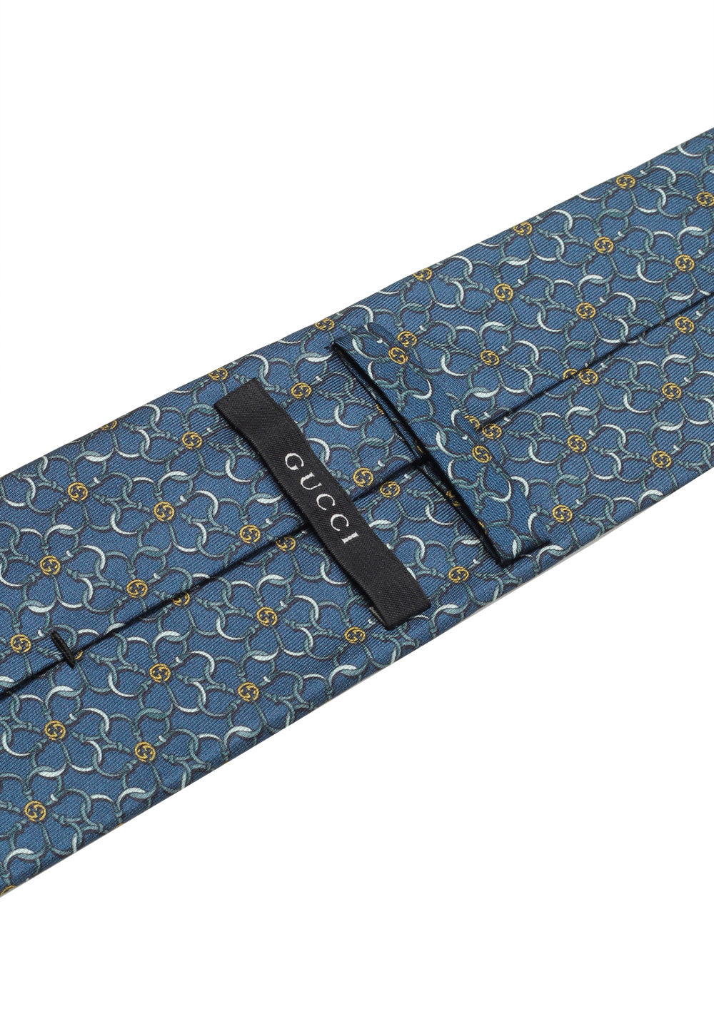 Gucci Blue Patterned Chain Tie