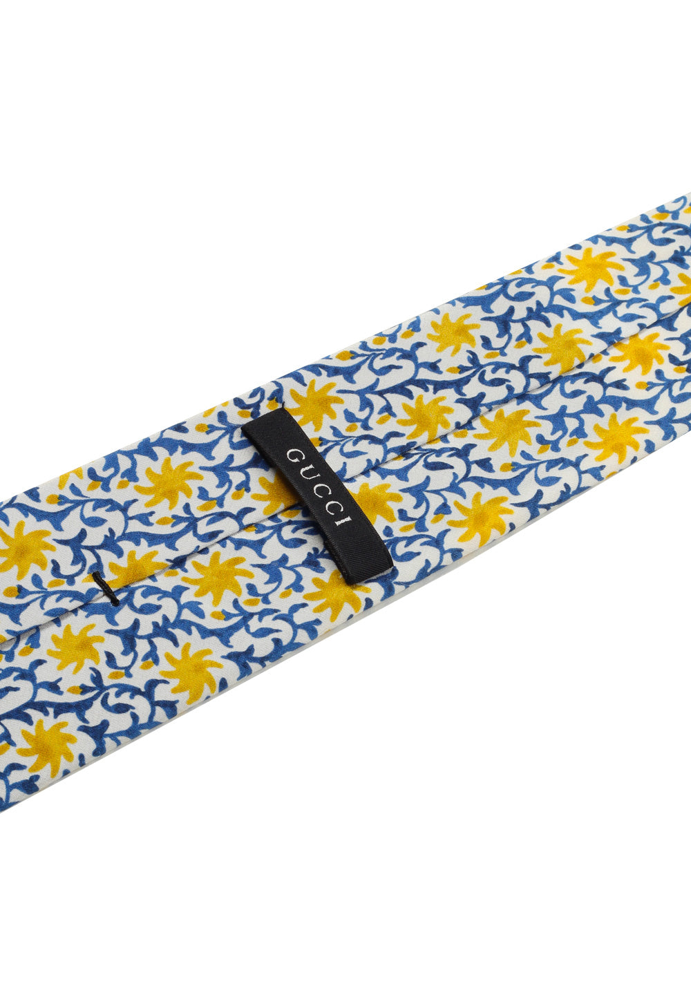 Gucci Blue Patterned Flower Tie
