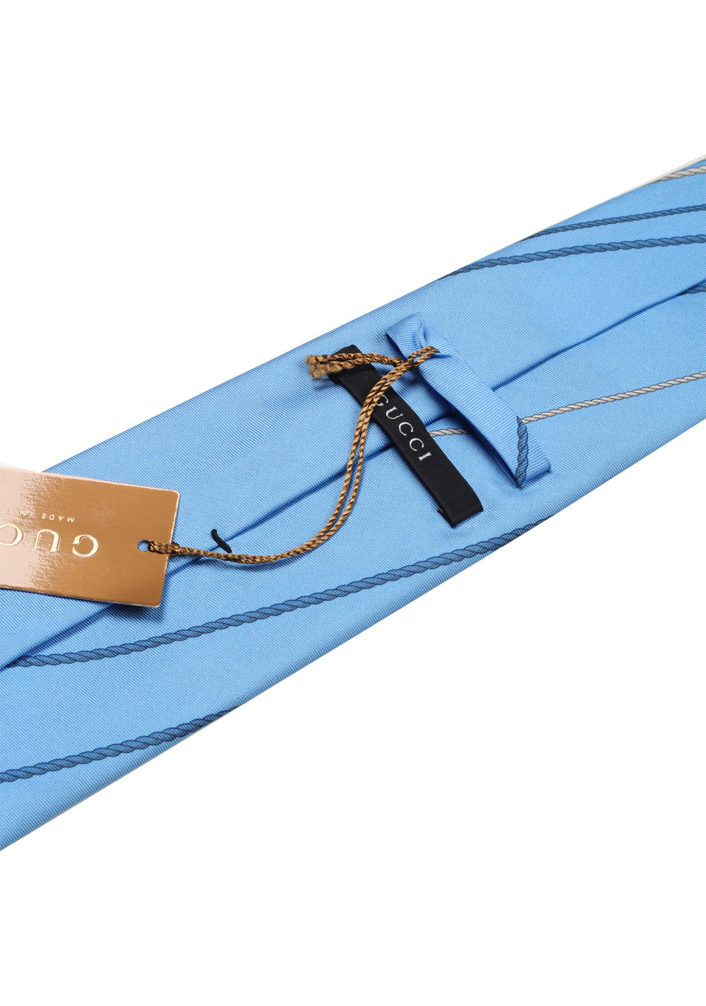 Gucci Blue Patterned Rope Tie