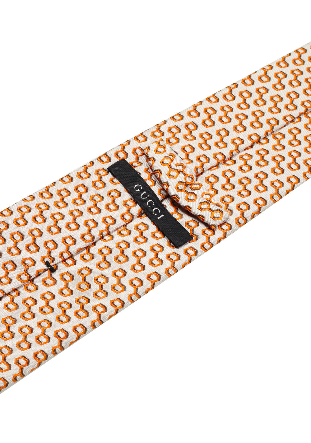 Gucci Orange Patterned Tie