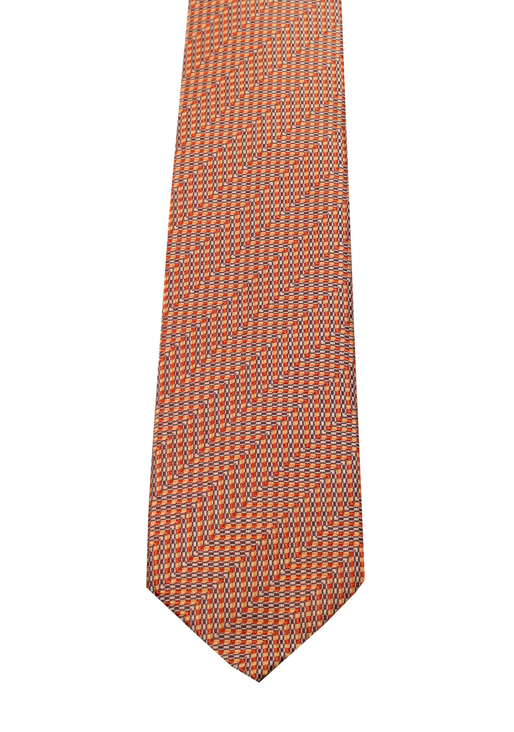 Gucci Orange Patterned Tie