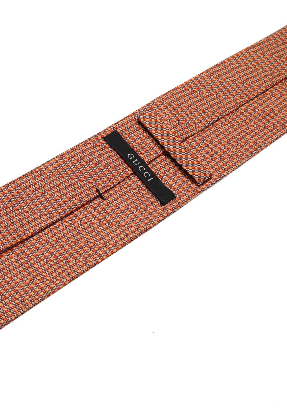 Gucci Orange Patterned Tie