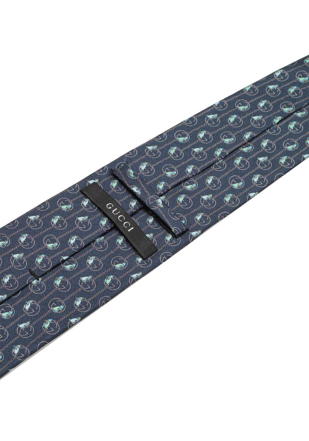 Gucci Blue Patterned Bird Tie