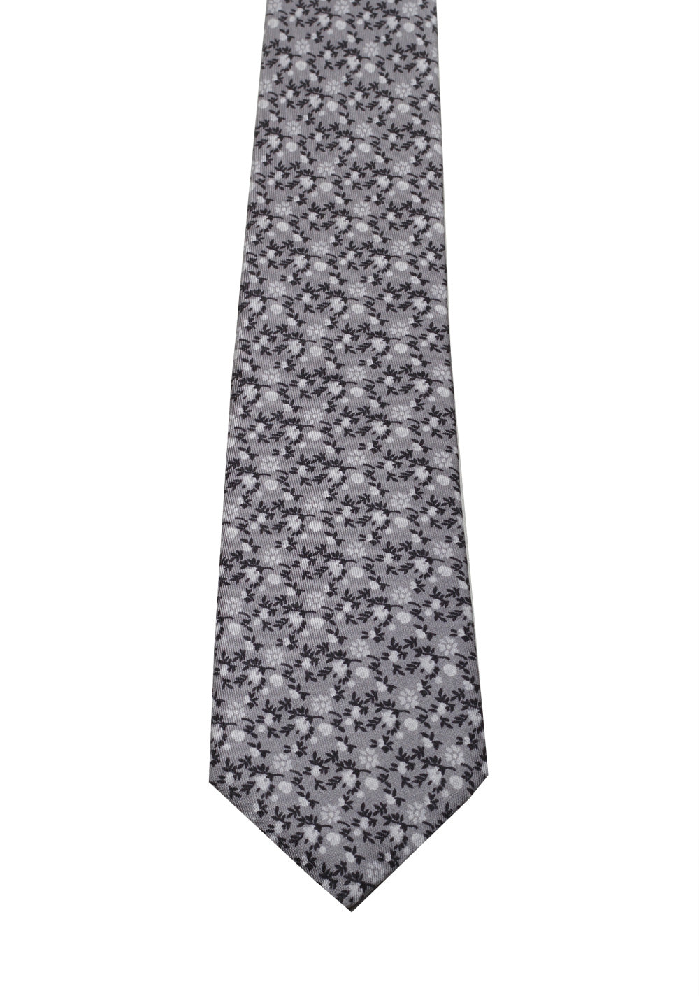 Gucci Gray Patterned Flower Tie