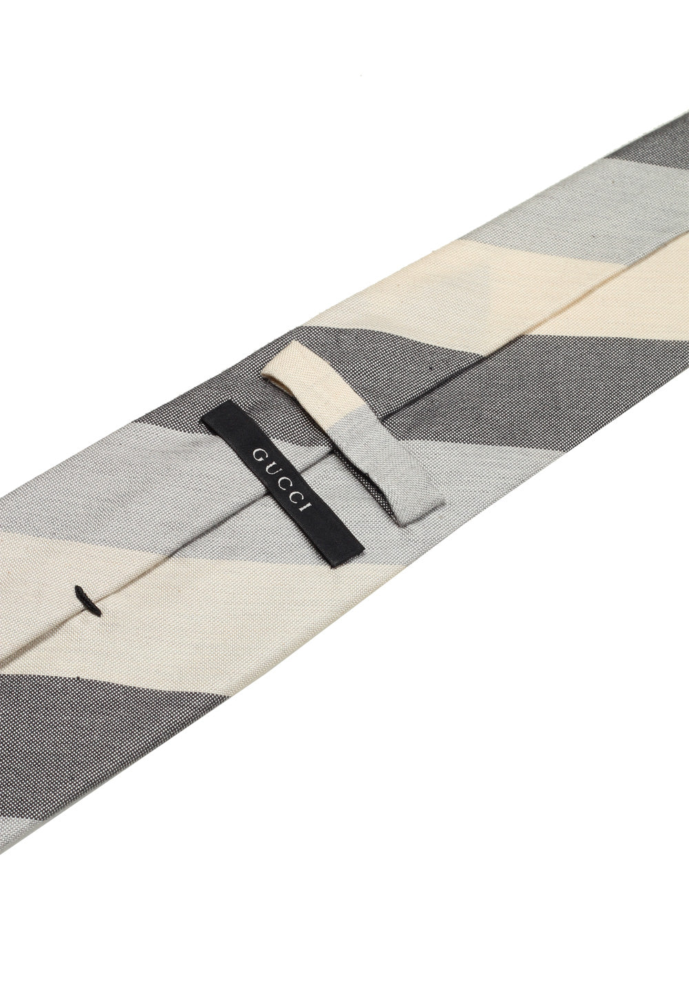 Gucci Gray Patterned Striped Tie
