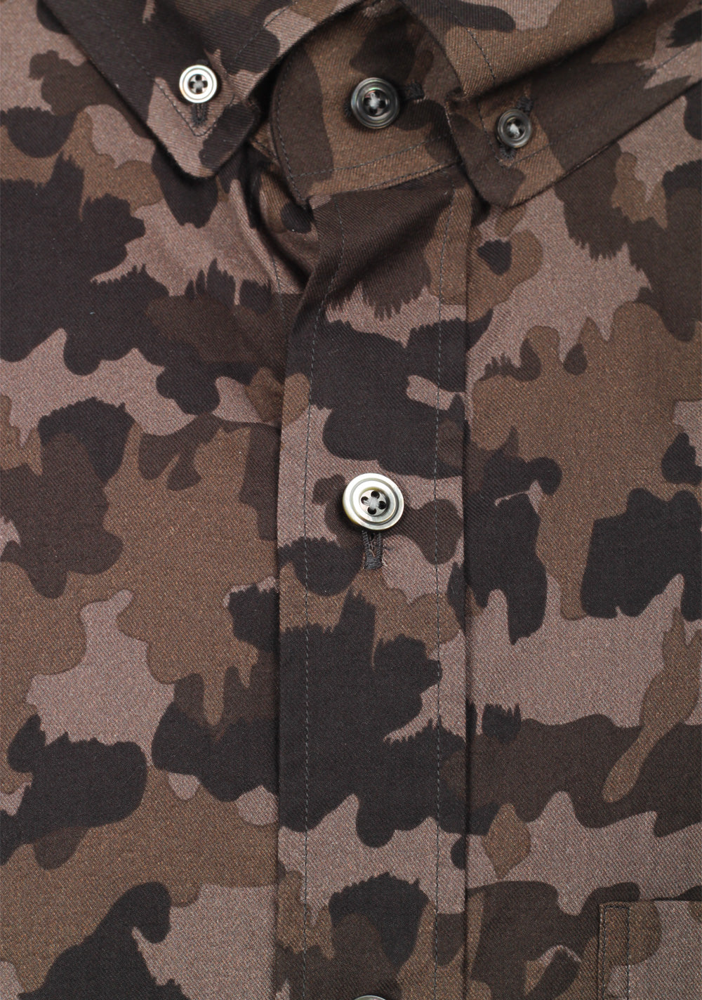 TOM FORD Brown Camouflage Shirt Size 41 / 16 U.S.