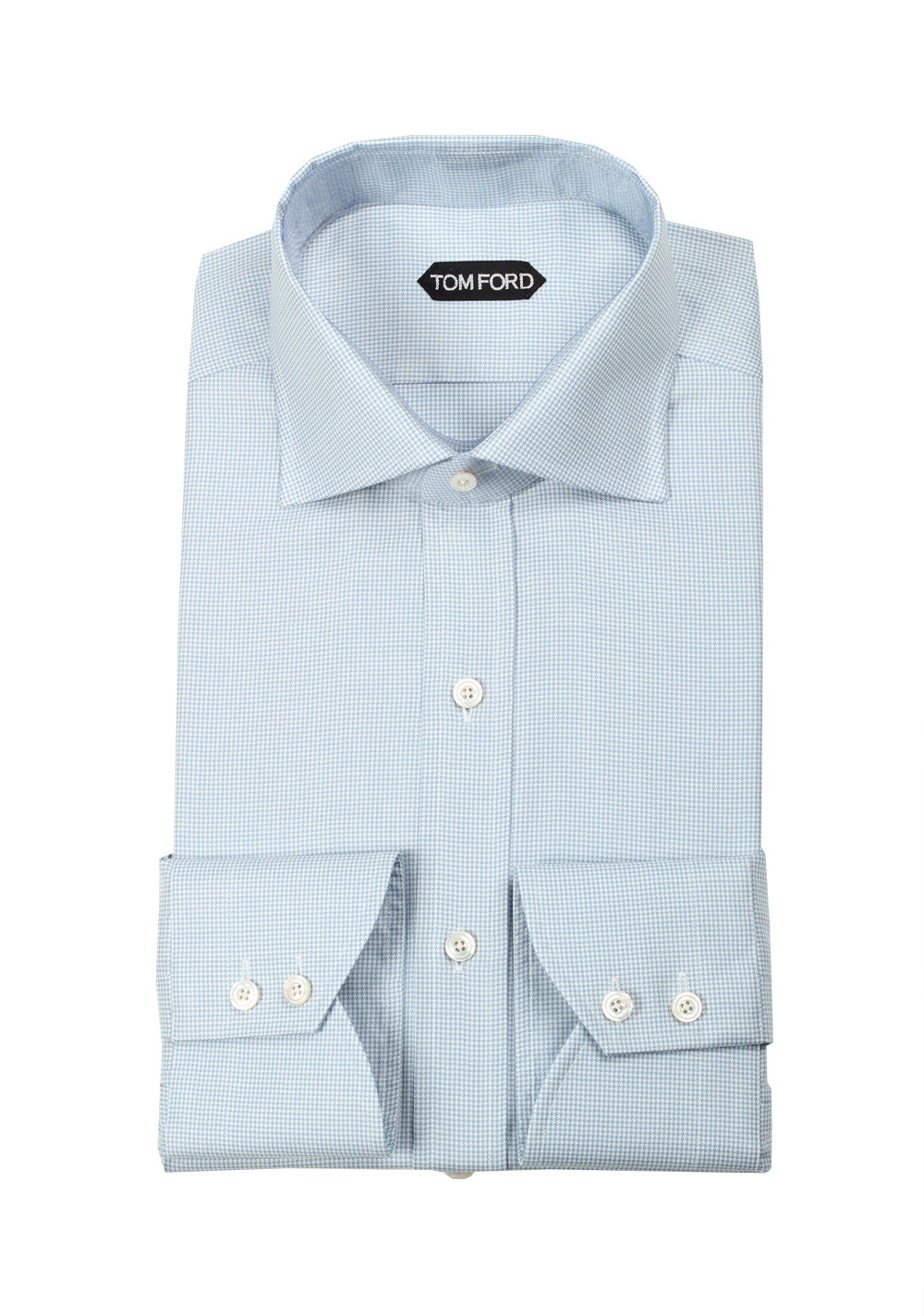 TOM FORD Patterned Blue / White Shirt Size 40 / 15,75 U.S.