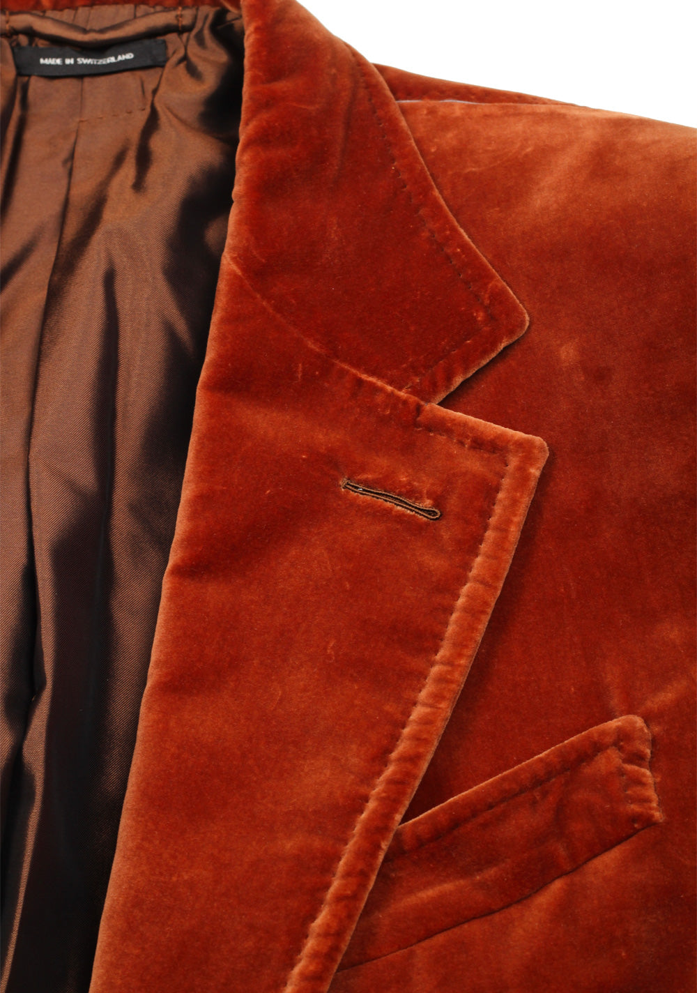 TOM FORD Shelton Velvet Brown Sport Coat Size 50 / 40R U.S. Cotton