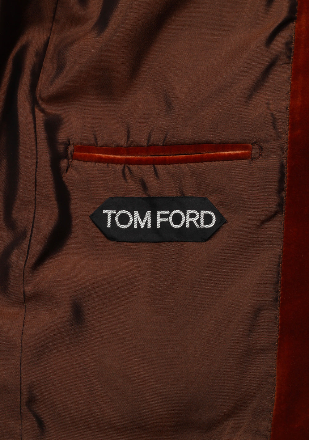 TOM FORD Shelton Velvet Brown Sport Coat Size 54 / 44R Cotton