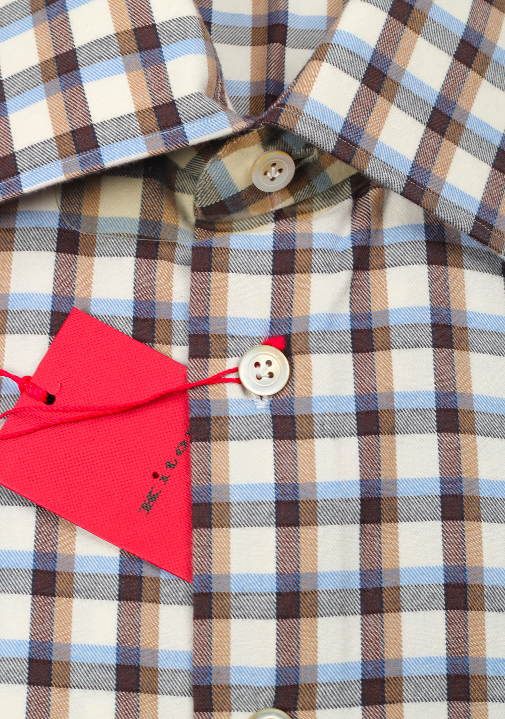Kiton Checked Flannel Shirt 44 / 17,5 U.S.