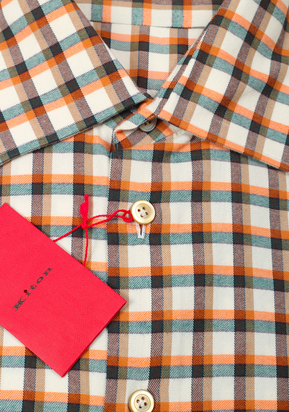 Kiton Checked Flannel Shirt Size 39 / 15,5 U.S.