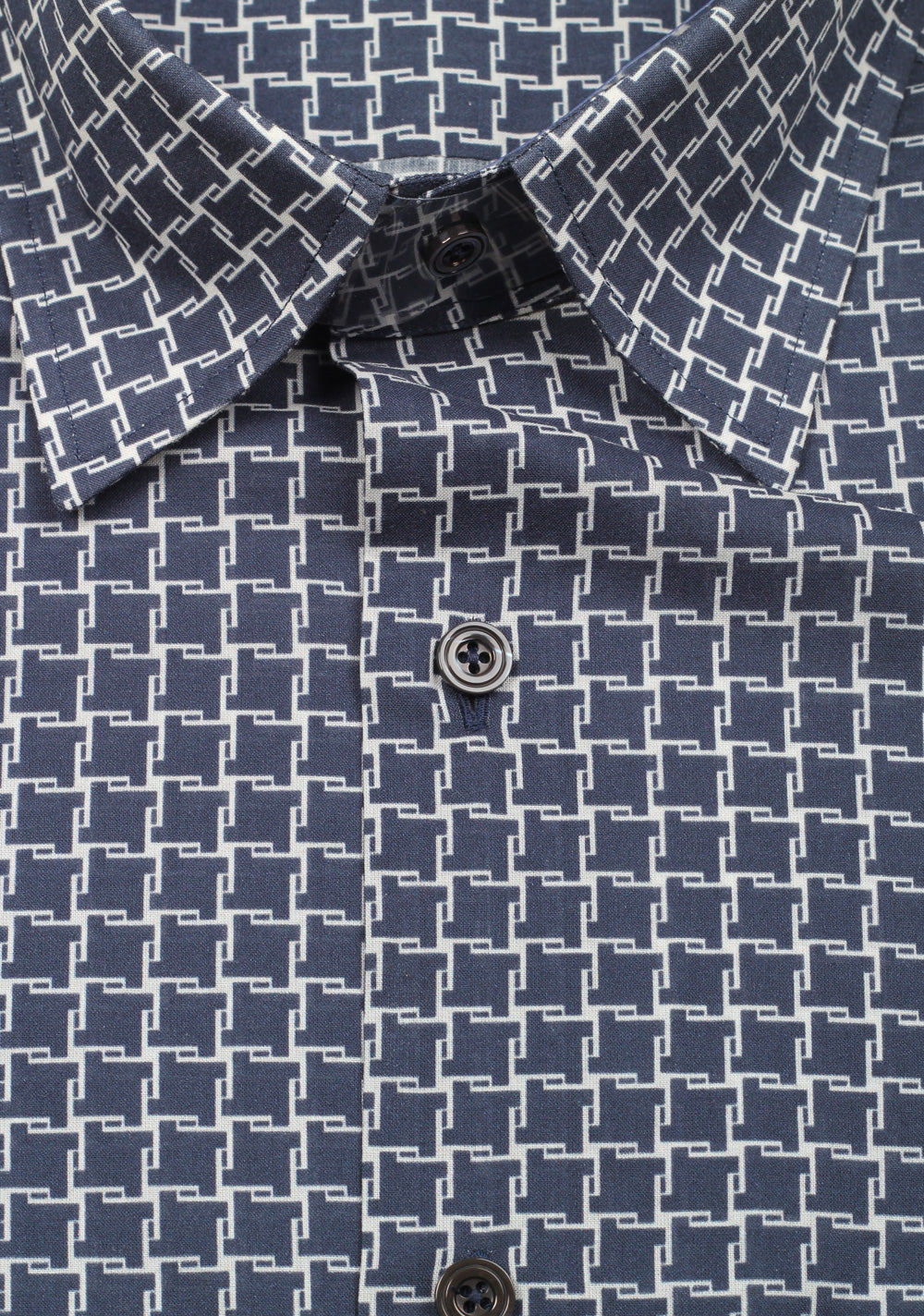 TOM FORD Patterned Blue Shirt Size 38 / 15 U.S.