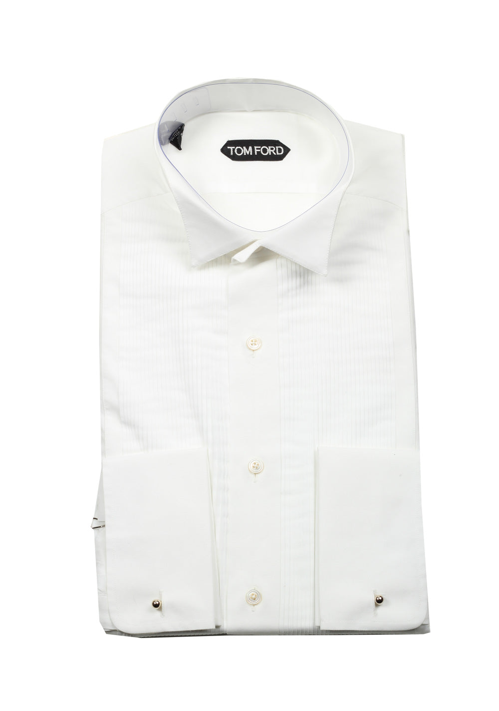 TOM FORD Solid White Tuxedo Shirt Size 39 / 15,5 U.S.