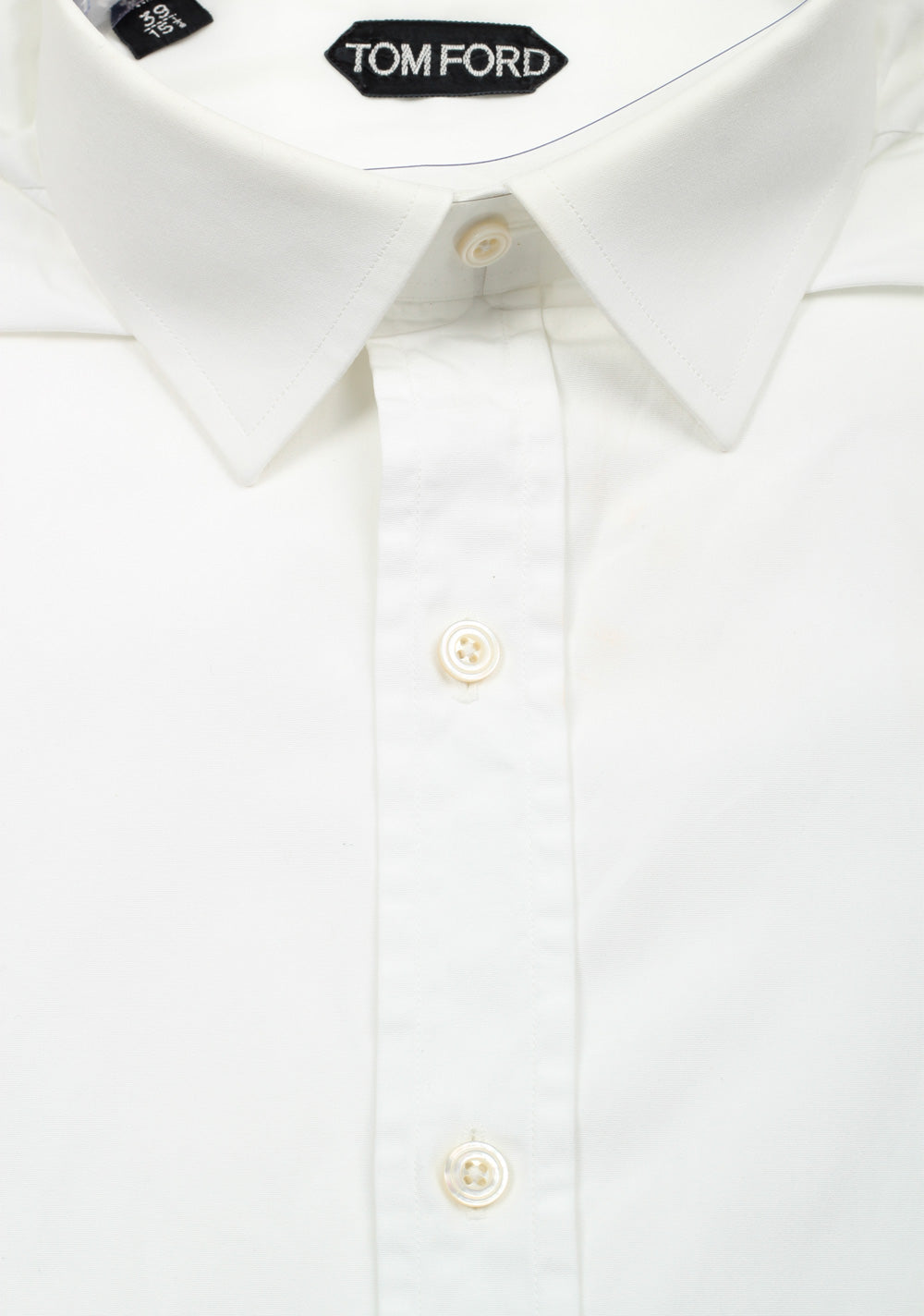 TOM FORD Solid White Dress Shirt Size 39 / 15,5 U.S.