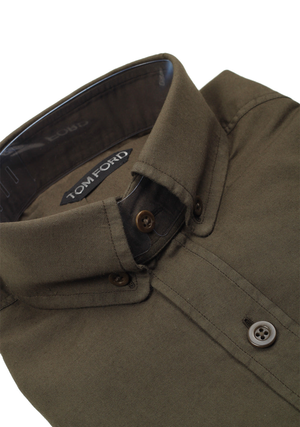TOM FORD Solid Brown Casual Shirt Size 39 / 15,5 U.S.