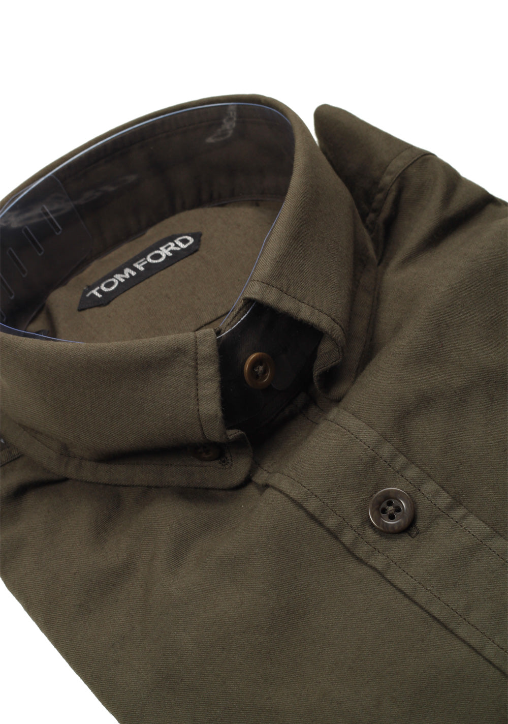 TOM FORD Solid Brown Casual Button Down Shirt Size 39 / 15,5 U.S.