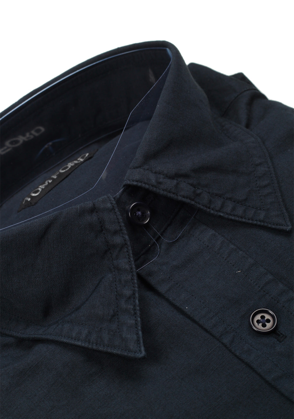 TOM FORD Solid Blue Casual Shirt Size 40 / 15,75 U.S.