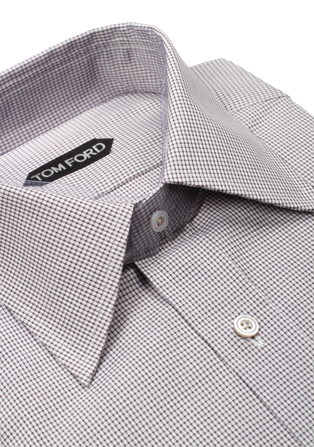 TOM FORD Checked Gray Dress Shirt Size 40 / 15,75 U.S.