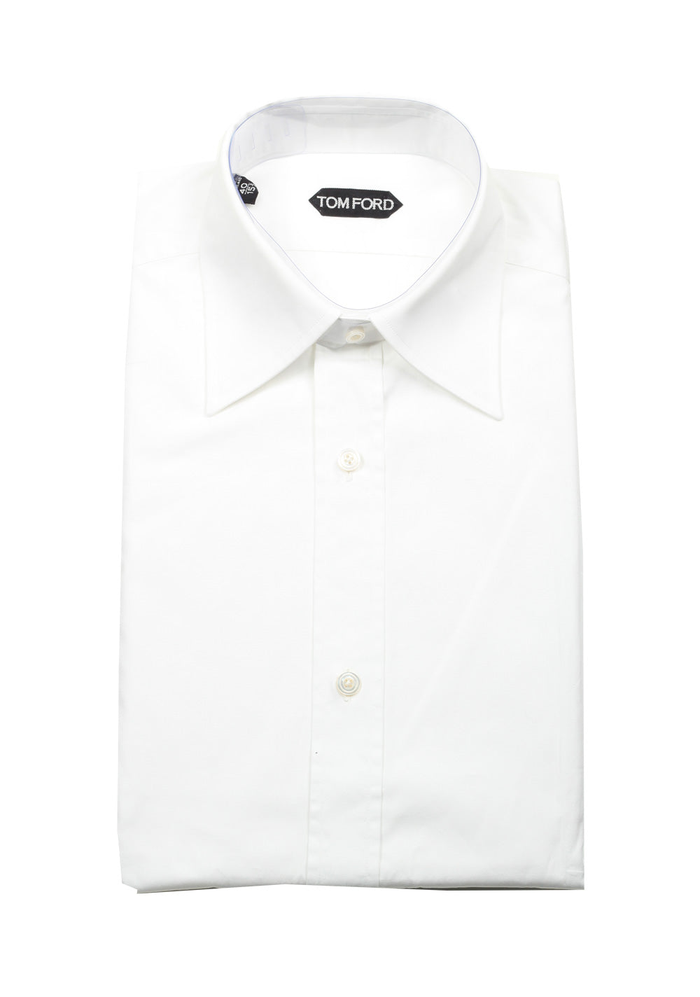 TOM FORD Solid White Dress Shirt Size 40 / 15,75 U.S.